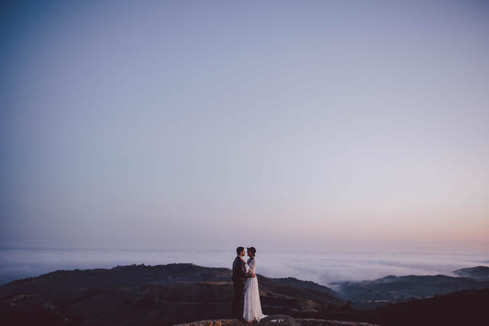 Boho Couple wedding portraits at Stonewall Ranch, Malibu overlooking the ocean
