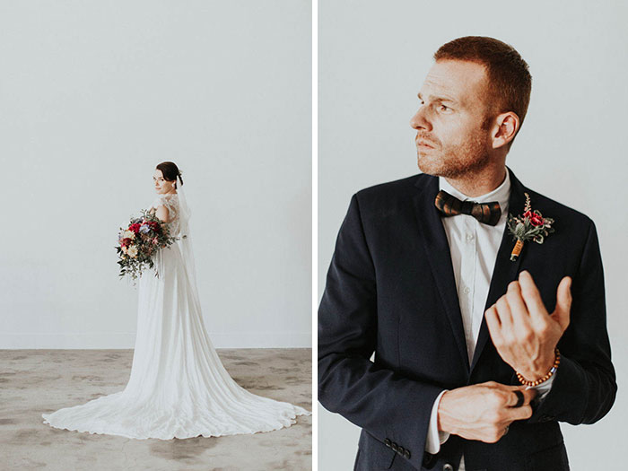 Sophisticated Bride and Groom Portraits.