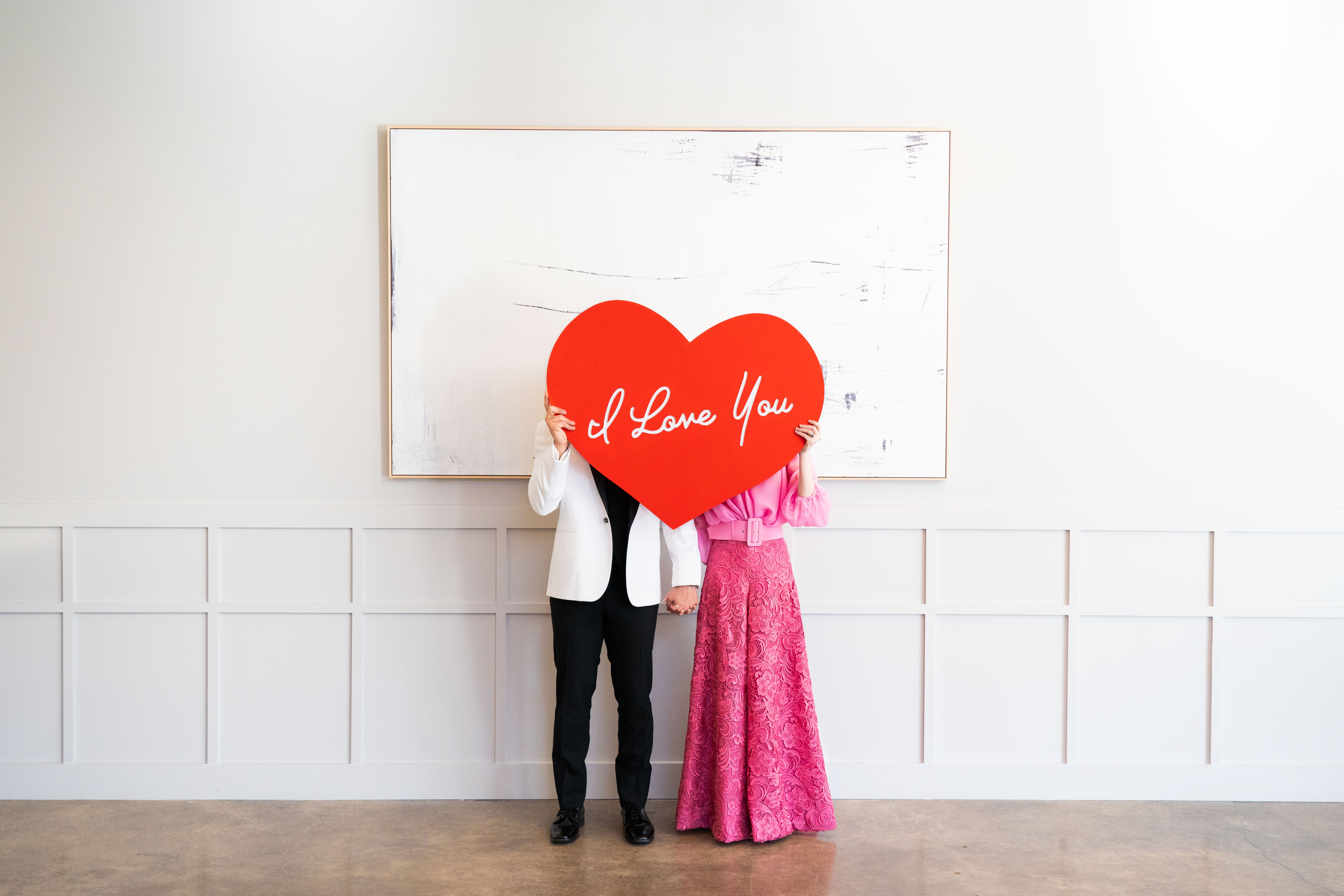 The sweet Valentine's Day couple whose wedding florals were inspired by I Love Lucy and designed by Winston and Main.