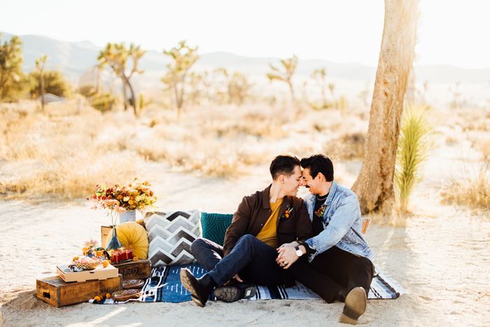 A beautiful Joshua Tree Elopement, featuring blooms by Winston & Main, and photographed by Michael Gomez Photo.